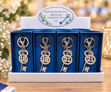 Load image into Gallery viewer, WHOLESALE ONLY | Boxed Gift Shelving Unit - Counter Unit 16 Gifts | 18th &amp; 21st Birthday Keepsake Keychain Keys