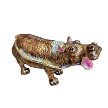 Load image into Gallery viewer, Hippo trinket jewellery box gift 
