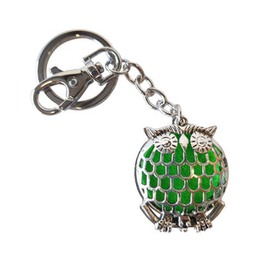 Owl Keyring Gift | Essential Oil Diffusor Keychain | Assorted Coloured Oil Pads | Owl Lovers Gift