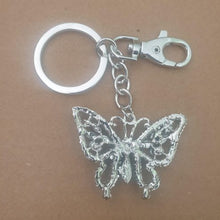 Load image into Gallery viewer, Butterfly Keychain Gift | Blue Butterfly Keyring | Transformation Gift | Bag Chain