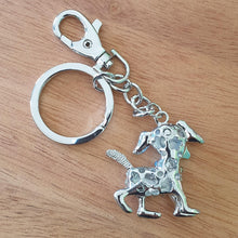 Load image into Gallery viewer, Dog Keychain Gift | Cute Silver &amp; Blue Little Dog Keyring | Dog Lovers Gift