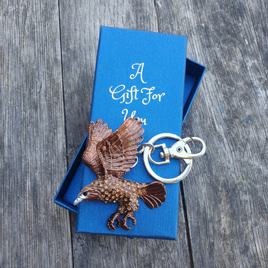 Eagle Keychain Boxed Gift | Wedge-tailed Beautiful Eagle Keyring | Australiana Gift