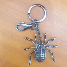 Load image into Gallery viewer, Spider Keychain | Black &amp; Blue Spider Keyring Bag Chain Gift | Spider Lover Gifts
