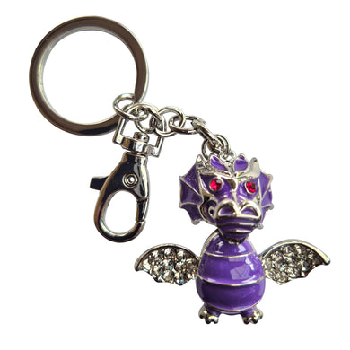 Dragon Keychain Gift | Purple Dragon Keyring | Magical Mythical Dragon