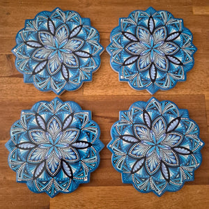 Blue mandala coasters 