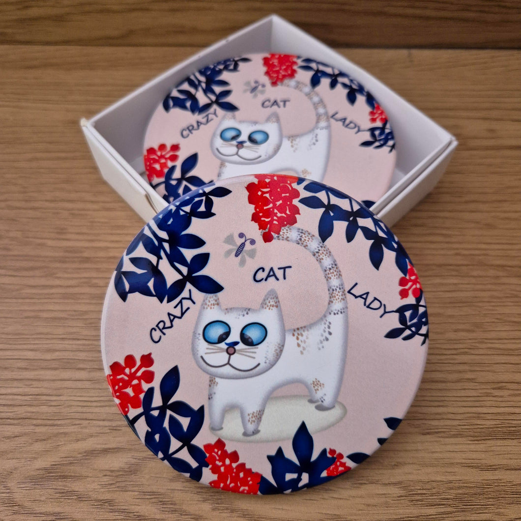 Crazy cat lady coasters 