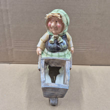Load image into Gallery viewer, Grandma Farmer Planter | Small Grandma Farmer With Wheelbarrow Planter