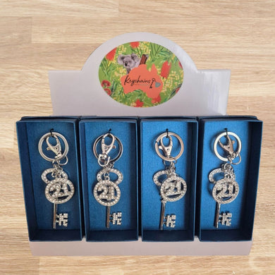 WHOLESALE ONLY | Boxed Gift Shelving Unit - Counter Unit 16 Gifts | 21st Birthday Keepsake Keychain Keys