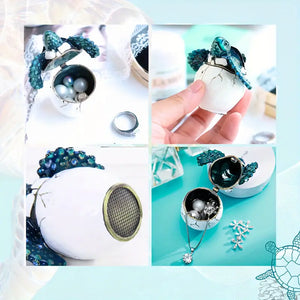 Turtle Baby In Shell Trinket Jewellery Box | Ocean Turtle Gift | Turtle Ornament