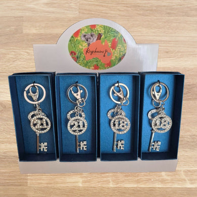 WHOLESALE ONLY | Boxed Gift Shelving Unit - Counter Unit 16 Gifts | 18th & 21st Birthday Keepsake Keychain Keys