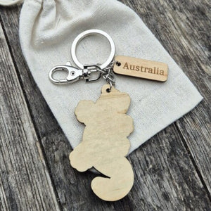 Gecko Wooden Keychain Keyring Bag chain | Australian Made Gifts | Tourist Gifts