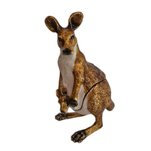 Load image into Gallery viewer, Kangaroo &amp; Joey Australian Trinket Jewellery Ornament Box | Large Kangaroo &amp; Joey Australiana Gift
