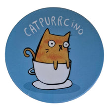 Load image into Gallery viewer, Cat Coaster Display Set | Ceramic Round Coasters &amp; Display Stand | Purrfect Gifts | 20 % Off Every Day Price