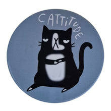 Load image into Gallery viewer, Cat Coaster Display Set | Ceramic Round Coasters &amp; Display Stand | Purrfect Gifts | 20 % Off Every Day Price
