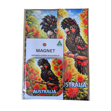 Load image into Gallery viewer, Gift Set | Red &amp; Black Cockatoo Bookmark - Magnet &amp; Postcard Gift Set | Australian Made Gifts