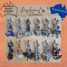 Load image into Gallery viewer, Australian animal keyrings keychains display tourism gifts 