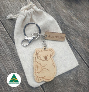 Koala Wooden Keychain Keyring Bag chain | Australian Made Gifts | Tourist Gifts