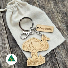 Load image into Gallery viewer, Emu Wooden Keychain Keyring Bag chain | Australian Made Gifts | Tourist Gifts