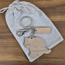Load image into Gallery viewer, Tazzie Devil Wooden Keychain Keyring Bag chain | Australian Made Gifts | Tasmanian Devil