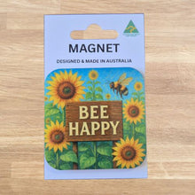 Load image into Gallery viewer, Bee Happy Australian Made Bee Magnet 