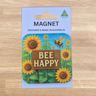 Bee Happy Australian Made Bee Magnet 