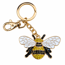 Load image into Gallery viewer, Bee keyring bee keychain bee bag chain bee gift