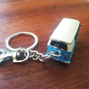 VW split screen blue kombi keyring keychain bag chain gift 