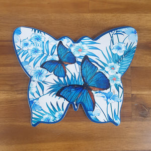 Blue Butterfly Gift Box Set | Blue Butterfly Gifts | Coasters - Trivet & Keychain Boxed Gift
