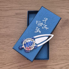 Load image into Gallery viewer, Turtle Bookmark | Blue Ocean Turtle Metal Bookmark Boxed Gift | Turtle Lover Gift