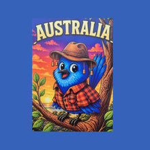 Load image into Gallery viewer, Australiana Funny Postcard Display Stand | 96 Assorted Cartoon Australiana Postcards | Small Wooden Display Stand