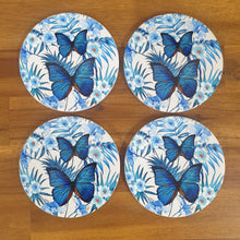 Load image into Gallery viewer, Blue Butterfly Gift Box Set | Blue Butterfly Gifts | Coasters - Trivet &amp; Keychain Boxed Gift