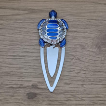Load image into Gallery viewer, Turtle Bookmark | Blue Ocean Turtle Metal Bookmark Boxed Gift | Turtle Lover Gift