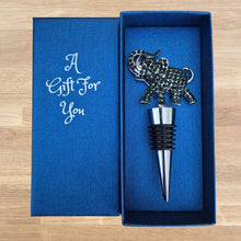 Load image into Gallery viewer, Elephant Gift | Lucky Dark Green Elephant Bottle Stopper | Wine Stopper | Wine Gift
