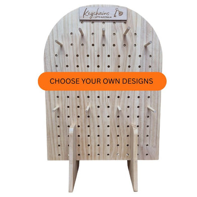 Choose Your Own Keychains | Wooden Stand Alone Display Unit | Choose Your Styles