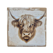 Load image into Gallery viewer, highlander cow coasters 