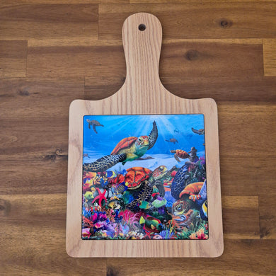 Turtle Serving Board | Colourful Ocean Seaside Turtle Board | Cheeseboard