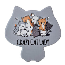 Load image into Gallery viewer, Cat Shaped Trivet Sign Gift | Crazy Cat Lady Ceramic Decorative Gift | Cat Lovers Gift