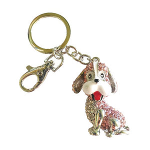 cute pink dog keyring keychain dog lovers gift