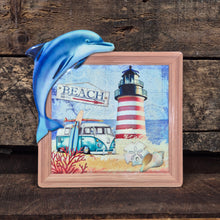 Load image into Gallery viewer, Ceramic stand alone hang dolphin beach lighthouse ocean gift 
