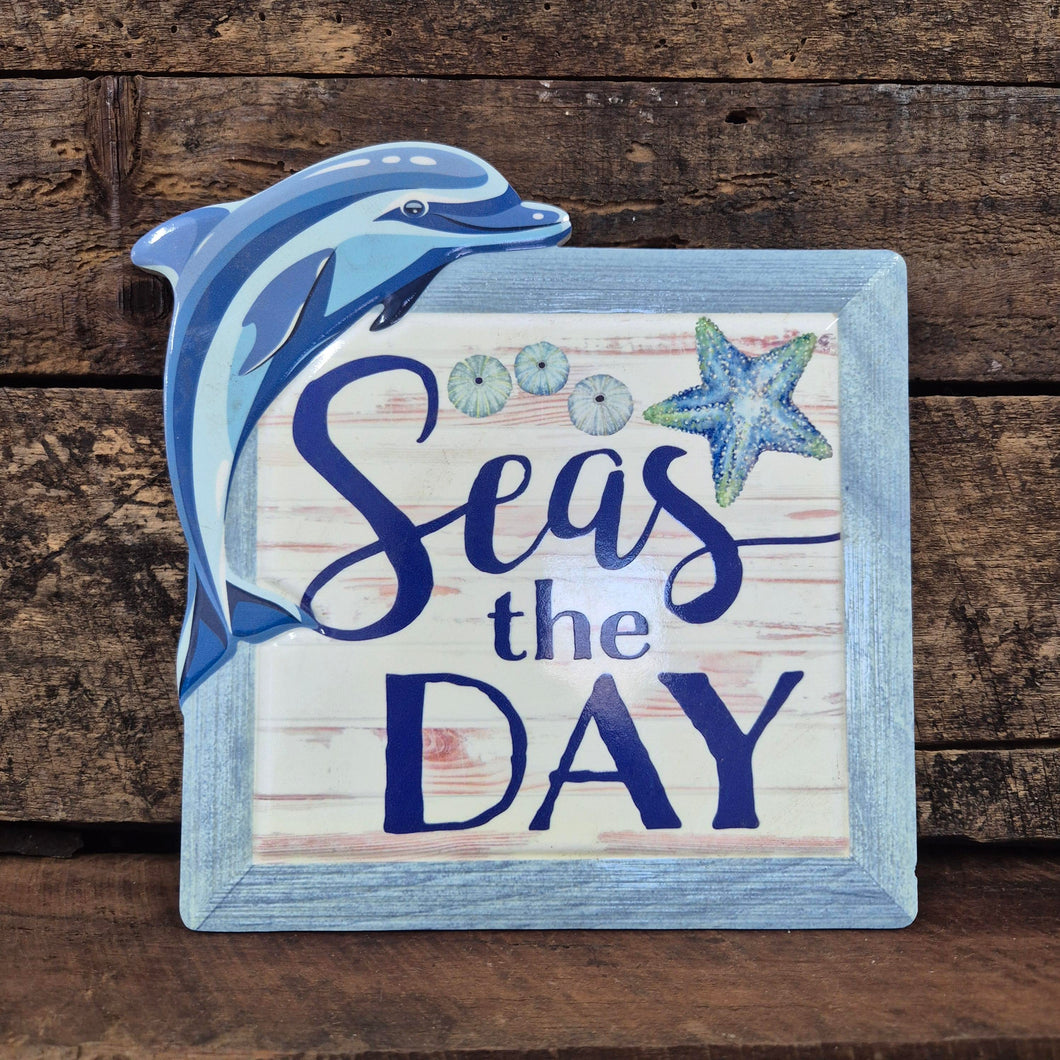 Dolphin Ceramic Plaque | Dolphin Seas The Day Ocean Seaside Print Gift