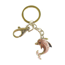 Load image into Gallery viewer, Dolphin Keyring Gift | Pink Small Cute Dolphin Keychain Ocean Gift