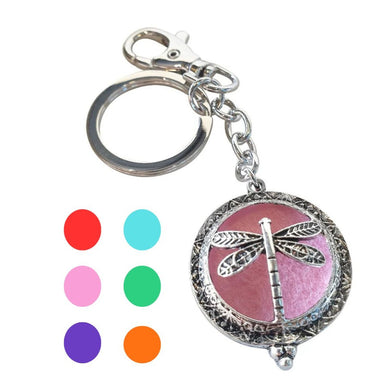 Dragonfly Oil Diffusor Keyring | Bag Chain | Keychain Gift | Essential Oil Pads Assorted Colours
