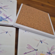 Load image into Gallery viewer, Dragonfly flower coasters