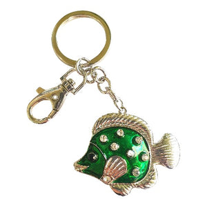 Green tropical ocean fish keyring keychain bag chain gift 