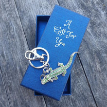 Load image into Gallery viewer, Australian crocodile keychain keyring boxed gift 