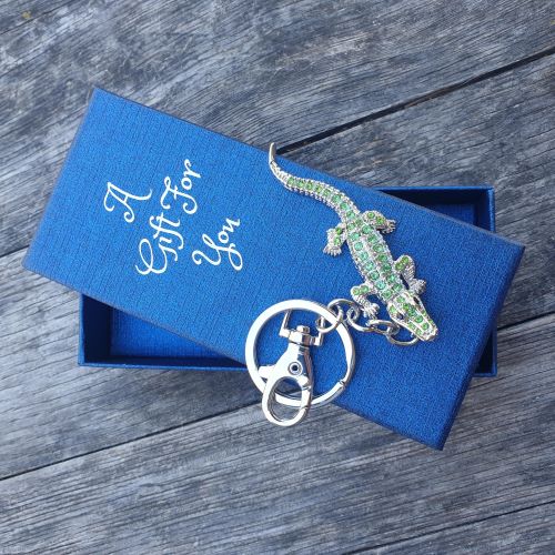 Australian crocodile keychain keyring boxed gift 