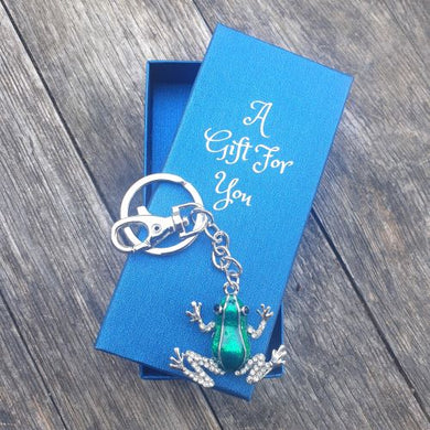 Green tree frog keyring keychain bag chain boxed frog lover gift