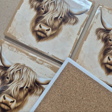 Load image into Gallery viewer, highlander cow coaster