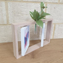 Load image into Gallery viewer, Stand Alone Turning Planter Photo Frame Light Wooden Display | 6 x 4&quot;x6&quot; Photo Inserts
