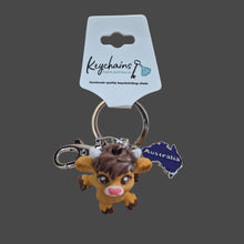 Load image into Gallery viewer, Highlander Cow Keyring Sustainable Keyring keychain Australian made gift